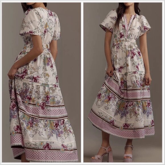 Anthropologie Dresses & Skirts - Anthropologie The Somerset floral prints Maxi Dress Size M